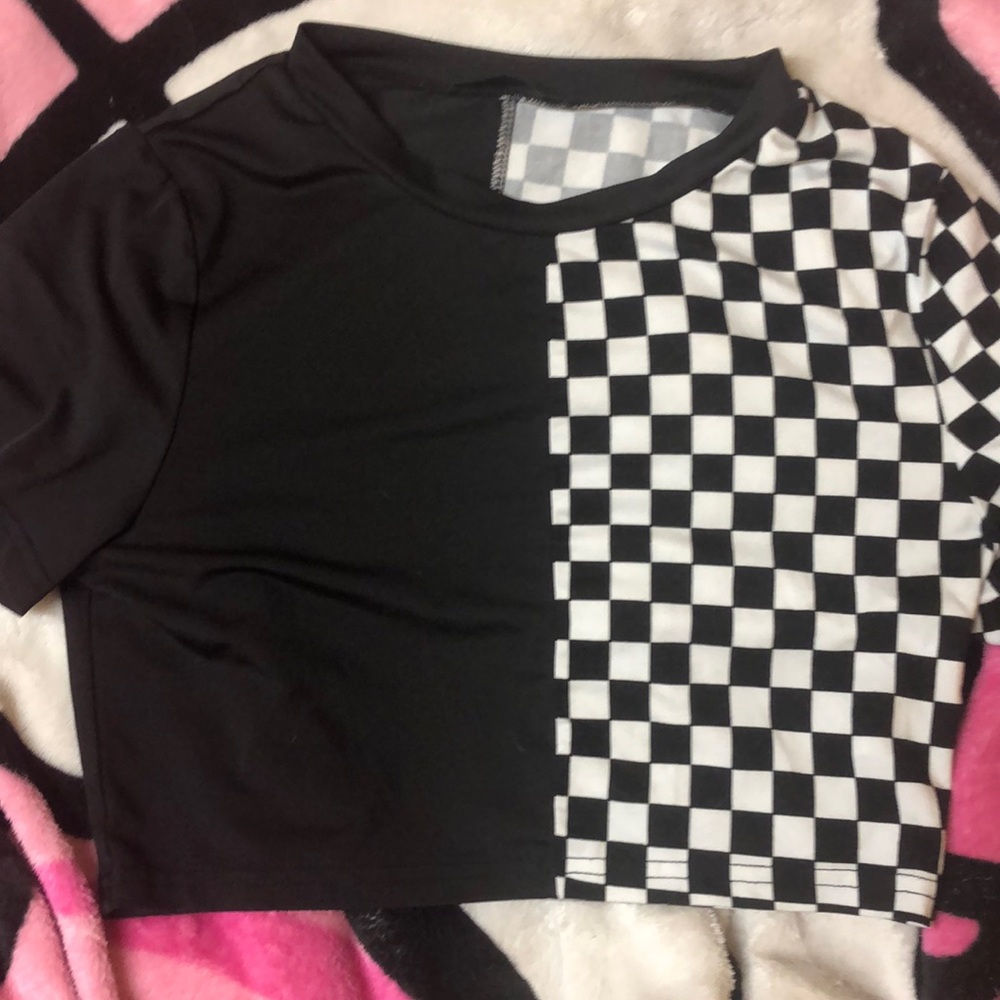 Checkered crop top
